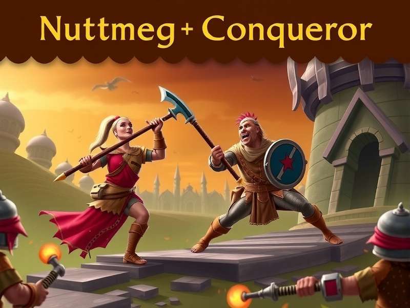 Nutmeg Warrior Conqueror Battle Scene